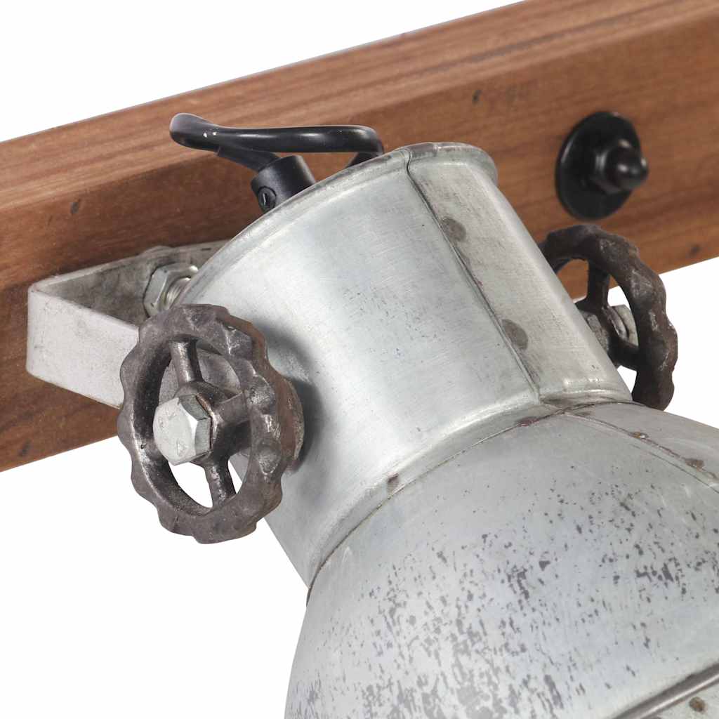 vidaXL Industriell vägglampa silver 45x25 cm E27