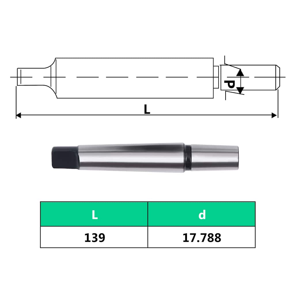 vidaXL Snabbchuck MT2-B18 med 16 mm spännvidd 1-16B18
