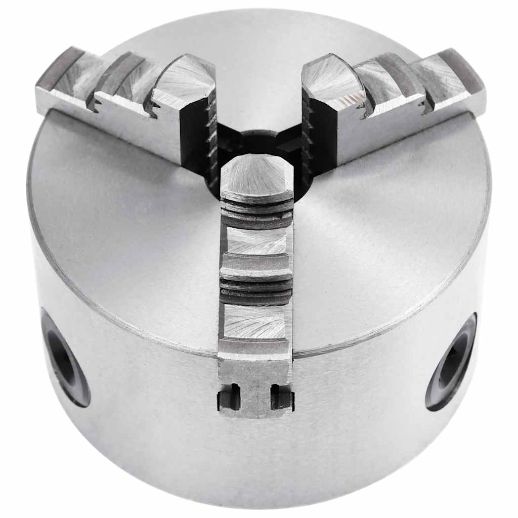 vidaXL 3-backs självjusterande svarvchuck 100 mm stål K11 100