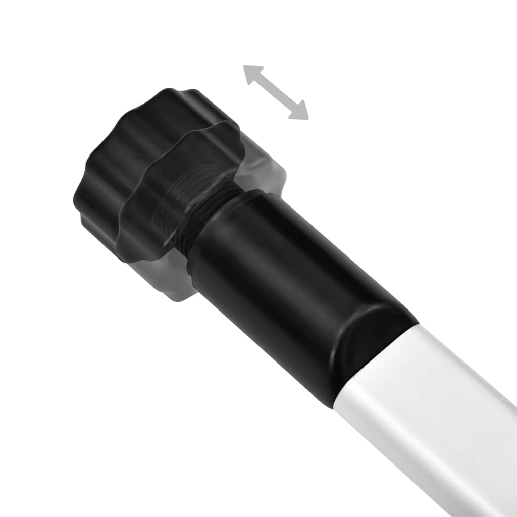 vidaXL Teleskopiskt garderobssystem med stänger och hylla aluminium