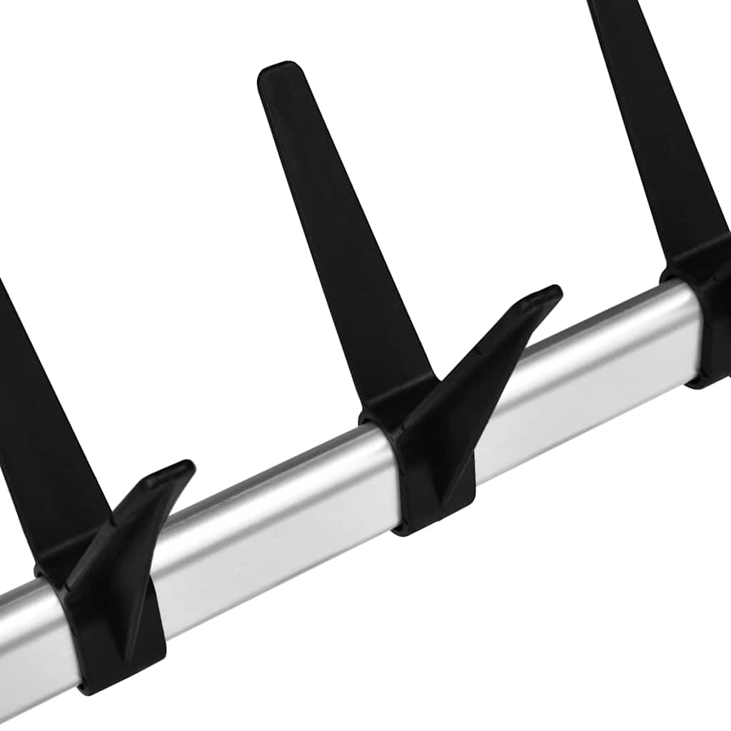 vidaXL Teleskopisk skohylla med stänger aluminium