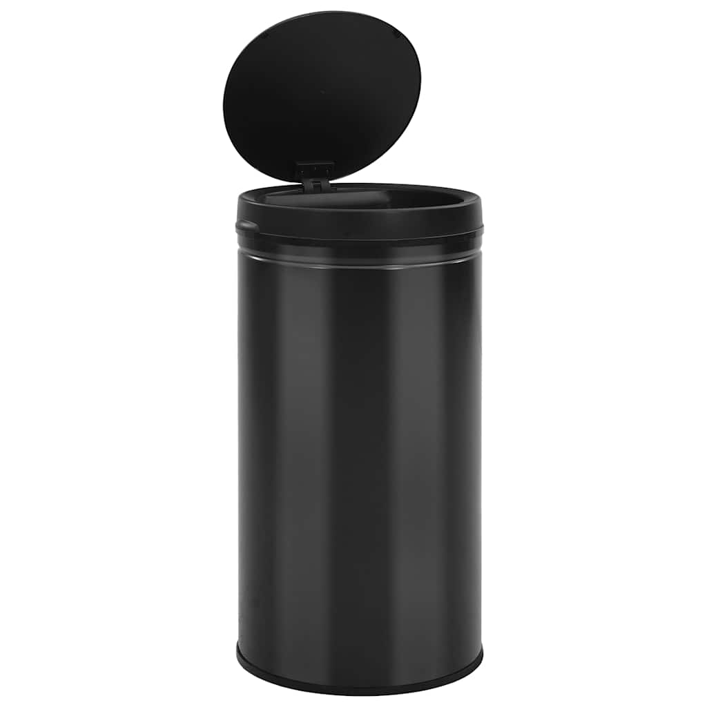 vidaXL Soptunna med automatisk sensor 60 L kolstål svart