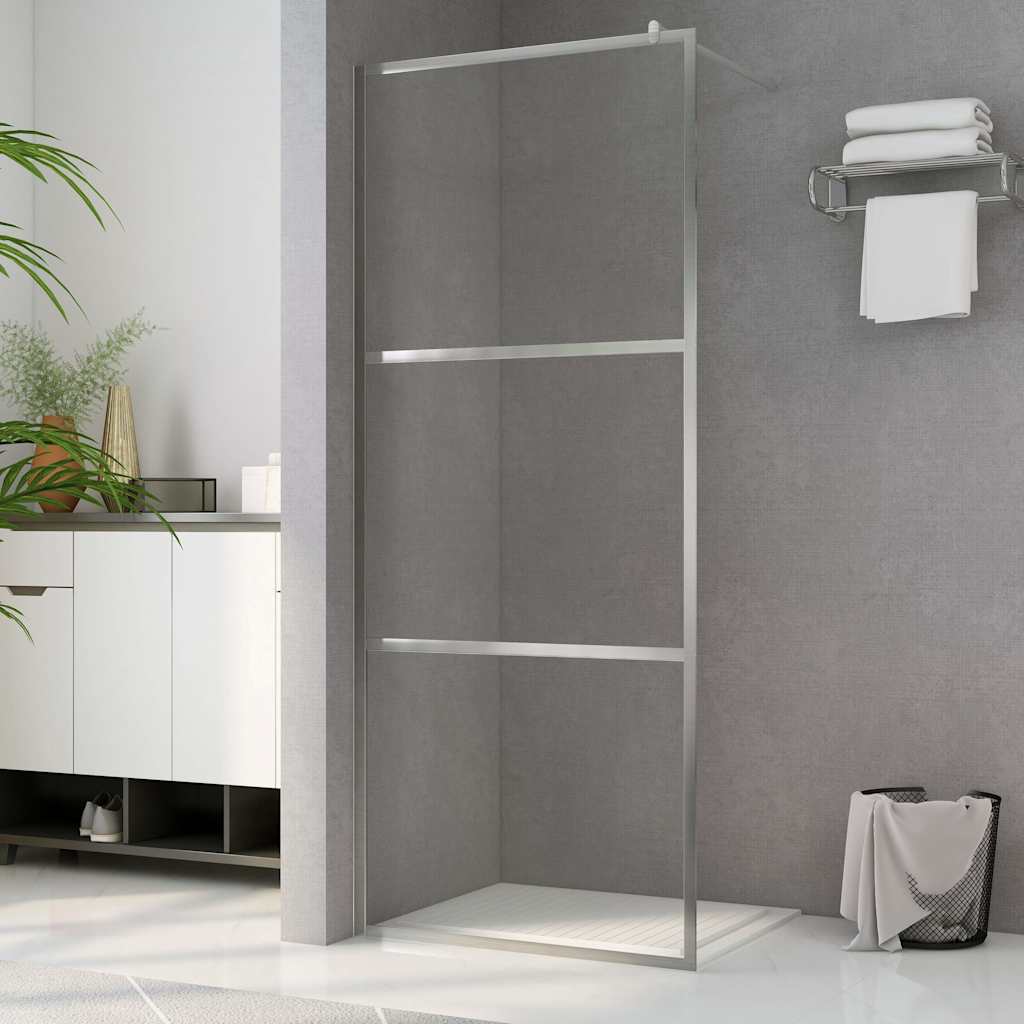 vidaXL Duschvägg med klart ESG-glas 90x195 cm