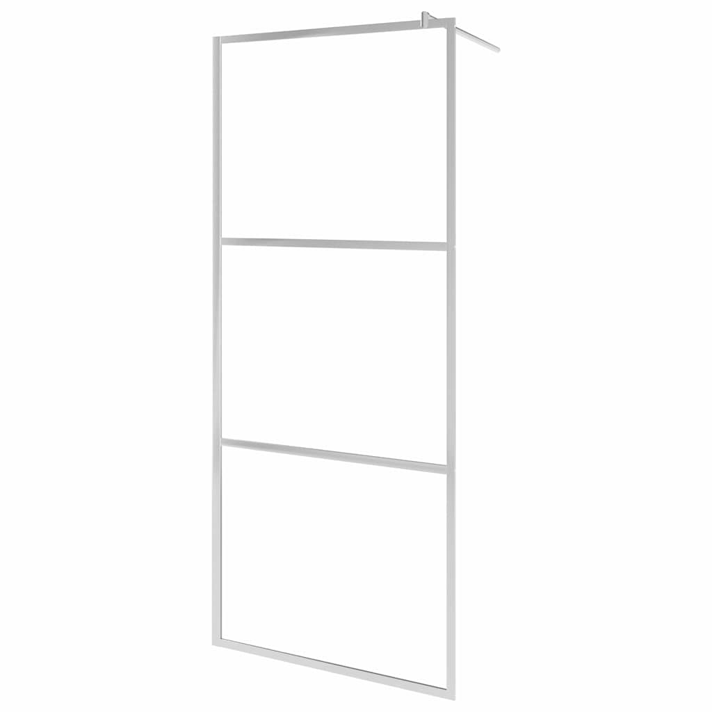 vidaXL Duschvägg med halvfrostat ESG-glas 90x195 cm