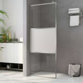 vidaXL Duschvägg med halvfrostat ESG-glas 90x195 cm