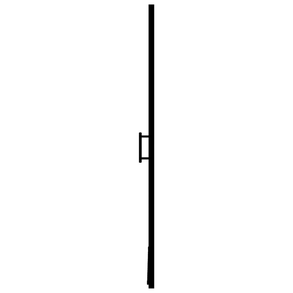 vidaXL Duschdörr härdat glas frostat 81x195 cm svart