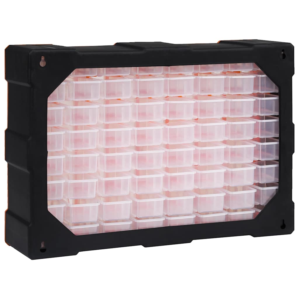 vidaXL Sortimentskåp med 64 lådor 52x16x37,5 cm