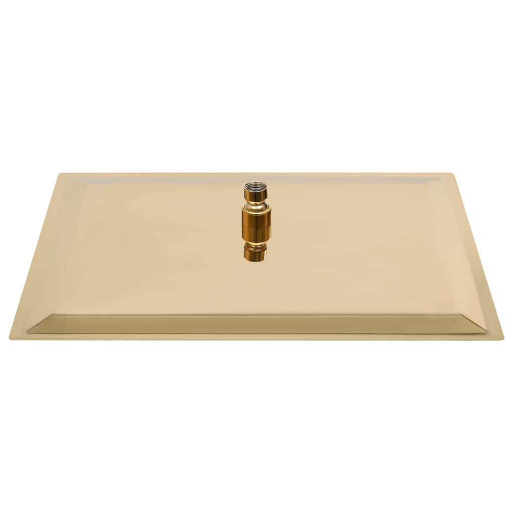 vidaXL Regnduschhuvud rostfritt stål 50x50 cm fyrkantigt guld