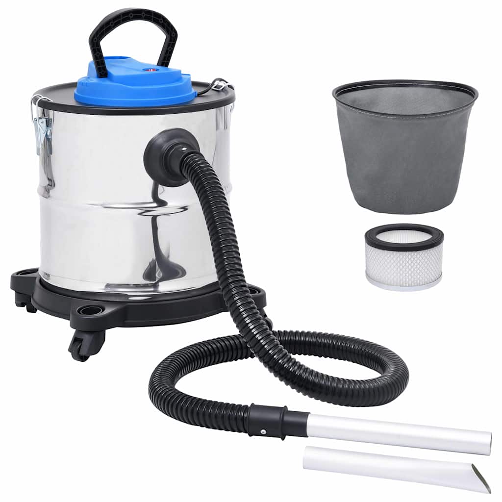 vidaXL Asksug med HEPA-filter 1200 W 20 L rostfritt stål