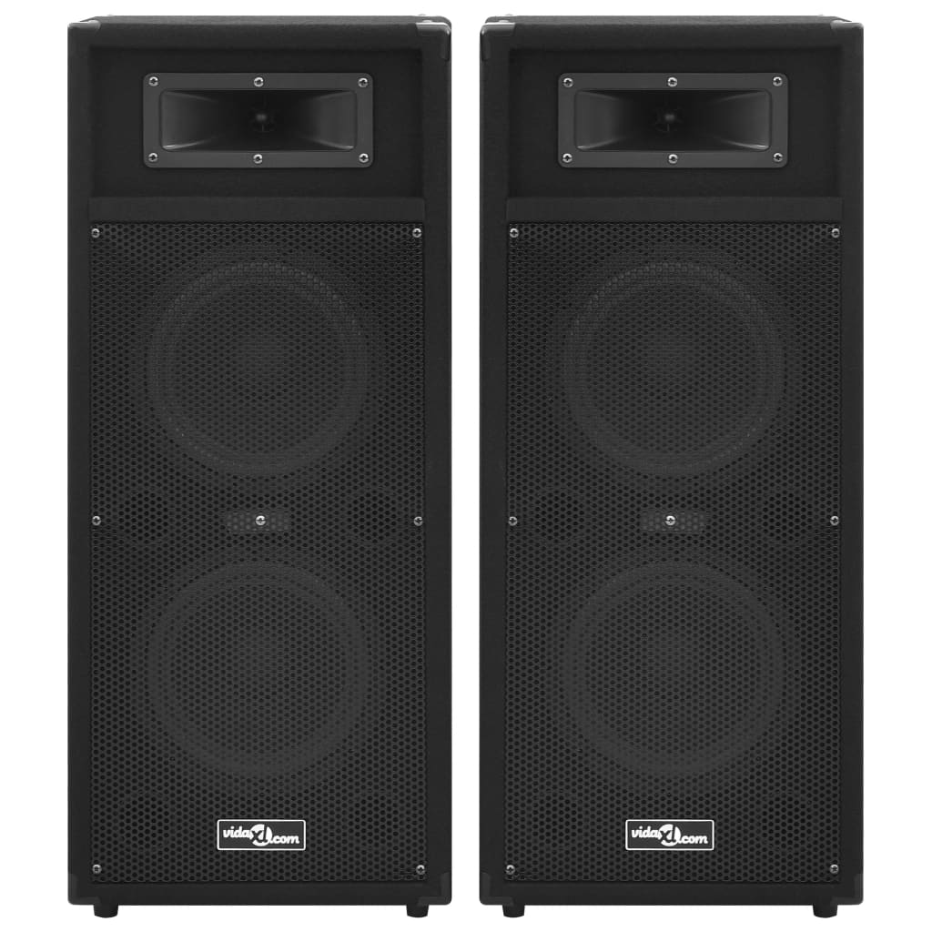 vidaXL Passiva PA-högtalare 2 st 1000 W svart