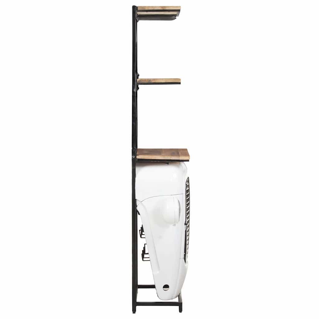 vidaXL Vinhylla traktor vit 49x31x172 cm grovt mangoträ