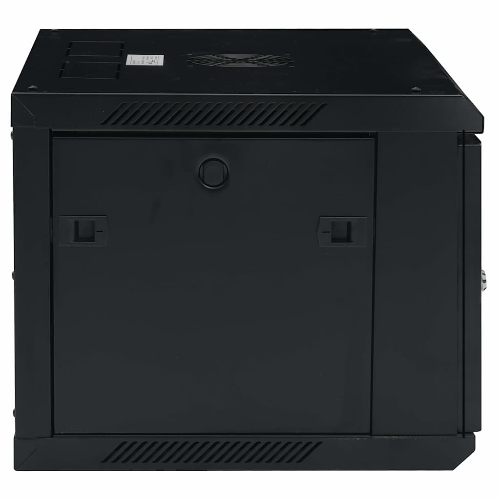 vidaXL Nätverksskåp med lagring Black 600 x 450 x 375 mm Stål
