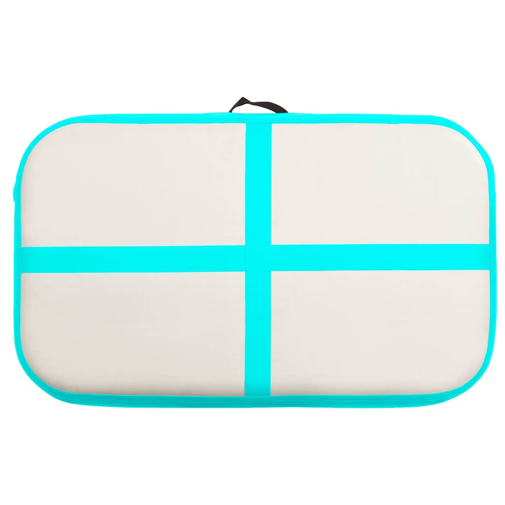 vidaXL Uppblåsbar gymnastikmatta med pump 60x100x15 cm PVC grön
