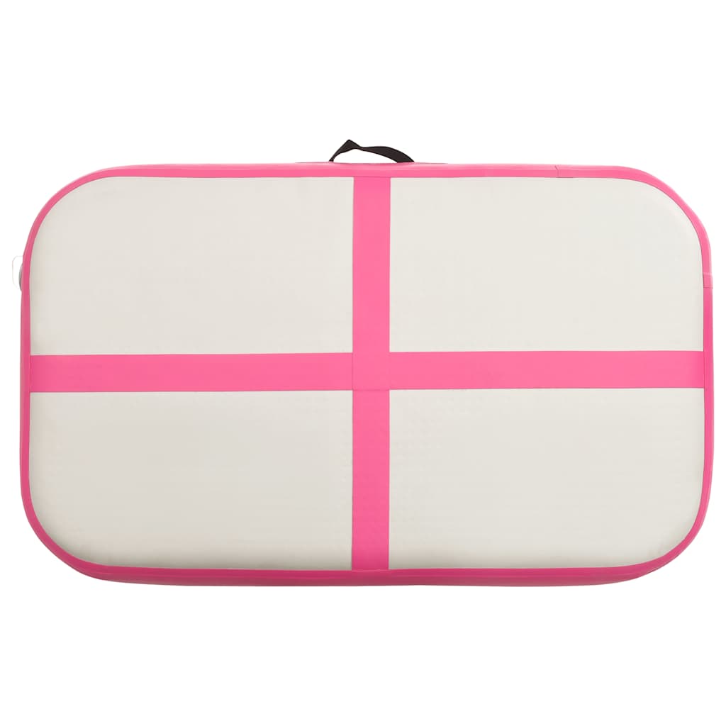 vidaXL Uppblåsbar gymnastikmatta med pump 60x100x20 cm PVC rosa