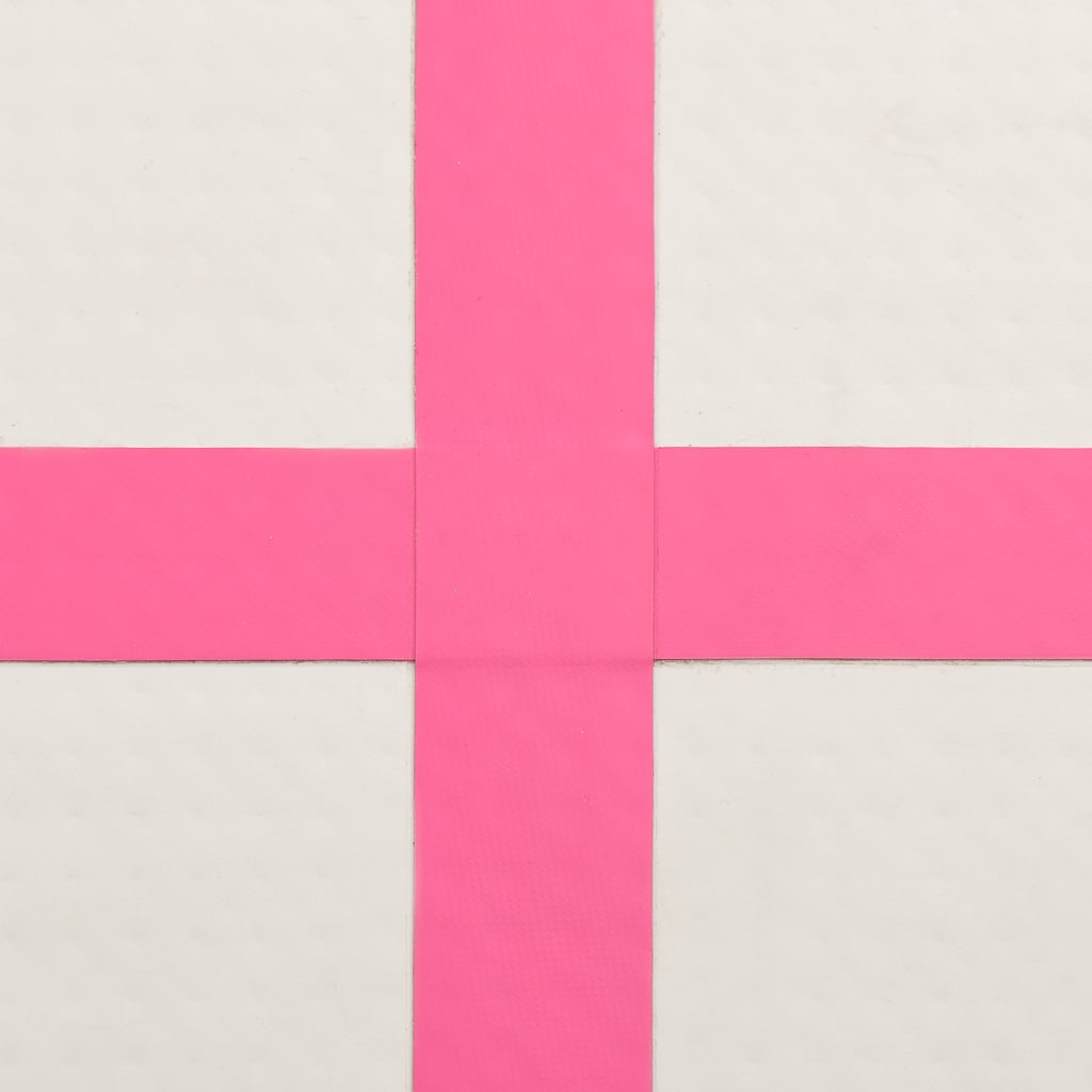 vidaXL Uppblåsbar gymnastikmatta med pump 60x100x20 cm PVC rosa