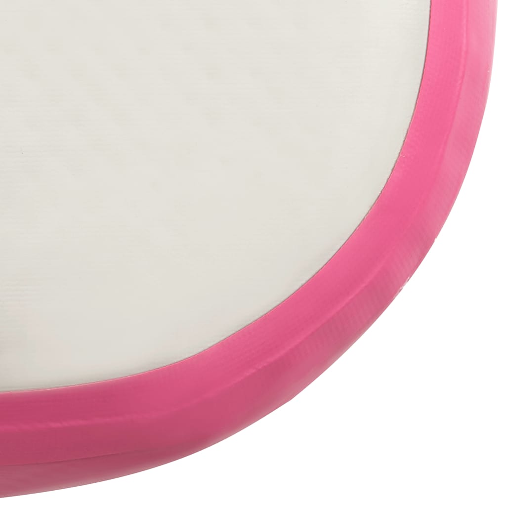 vidaXL Uppblåsbar gymnastikmatta med pump 60x100x20 cm PVC rosa