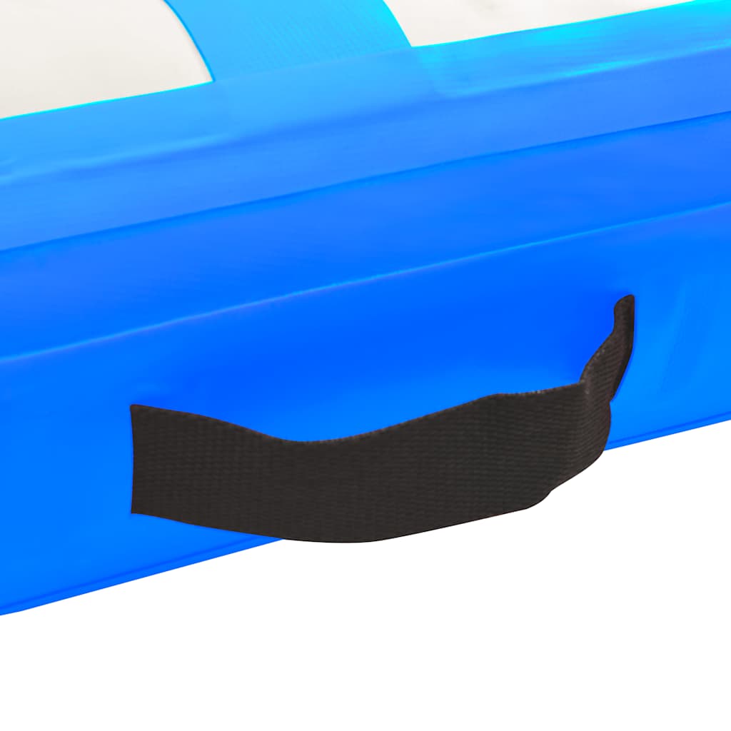 vidaXL Uppblåsbar gymnastikmatta med pump 500x100x15 cm PVC blå
