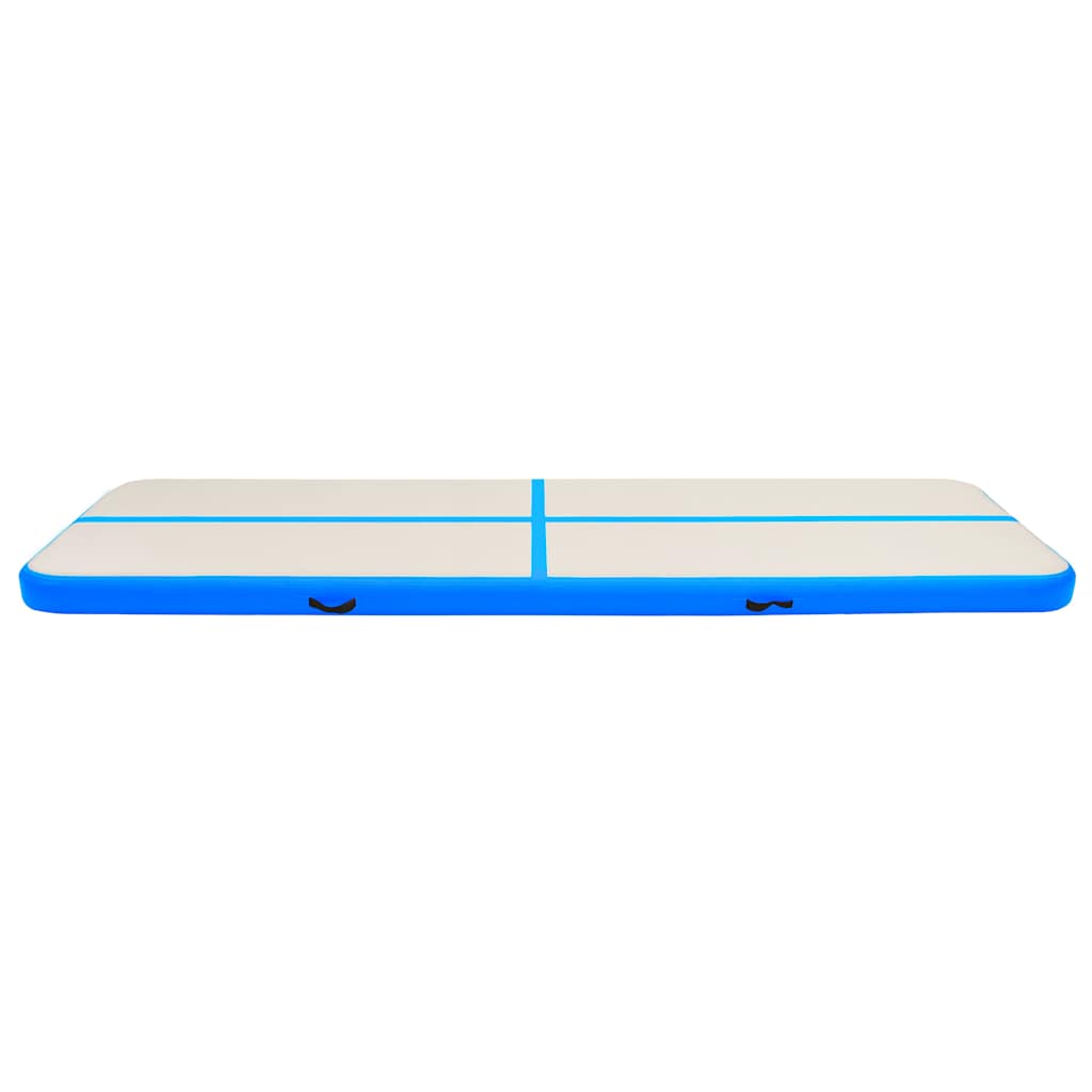 vidaXL Uppblåsbar gymnastikmatta med pump 700x100x15 cm PVC blå