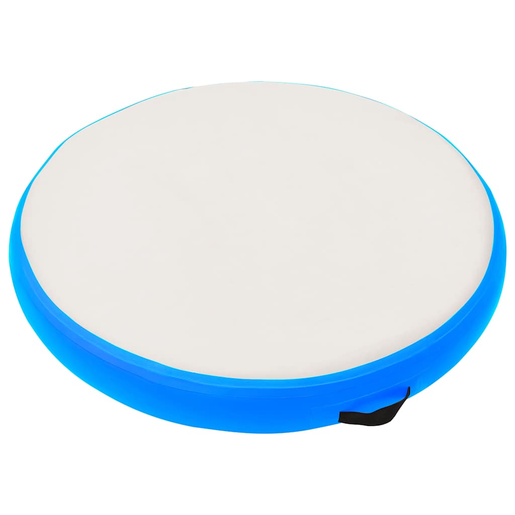 vidaXL Uppblåsbar gymnastikmatta med pump 100x100x10 cm PVC blå