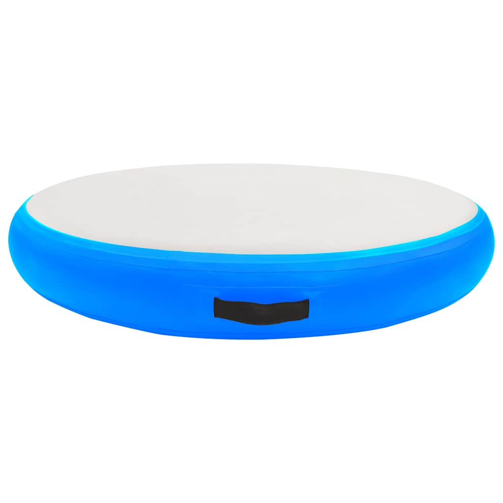 vidaXL Uppblåsbar gymnastikmatta med pump 100x100x10 cm PVC blå