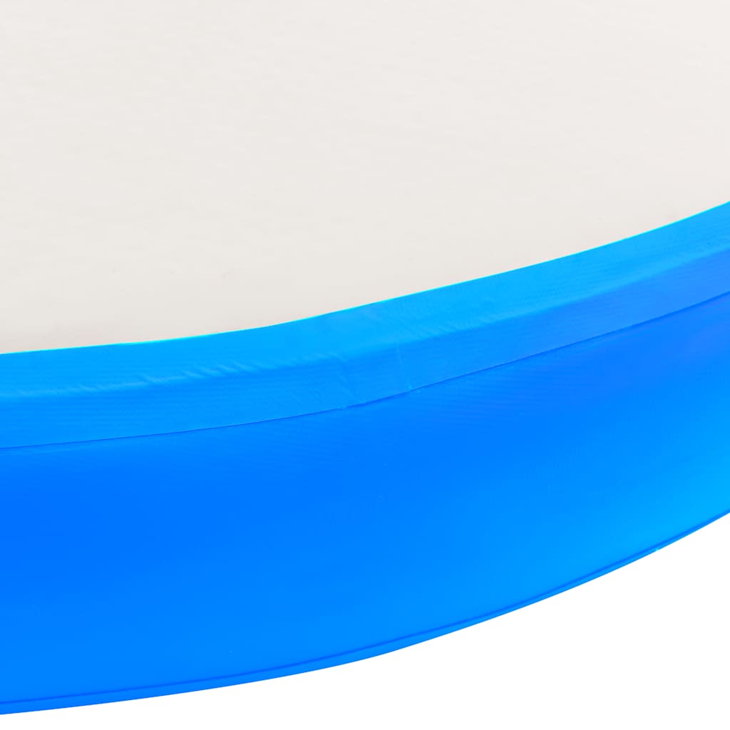 vidaXL Uppblåsbar gymnastikmatta med pump 100x100x10 cm PVC blå