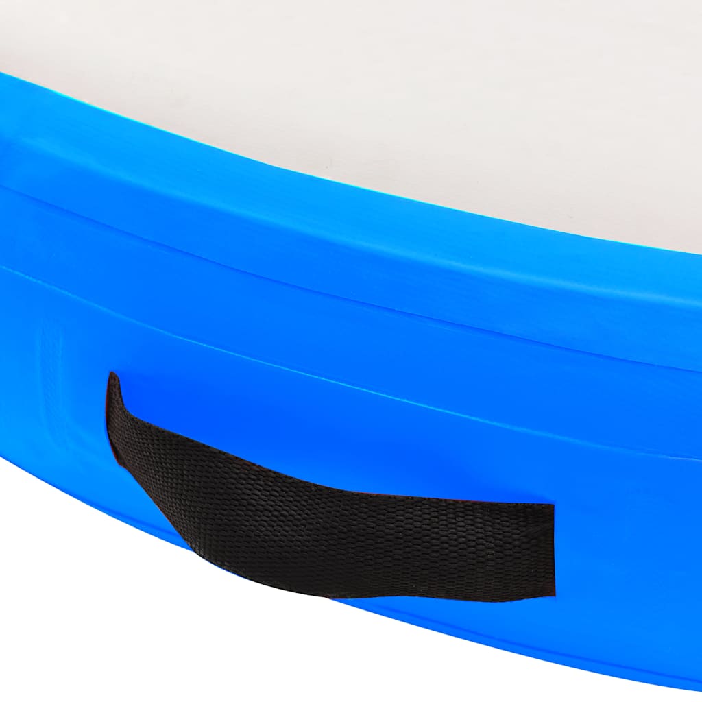 vidaXL Uppblåsbar gymnastikmatta med pump 100x100x10 cm PVC blå