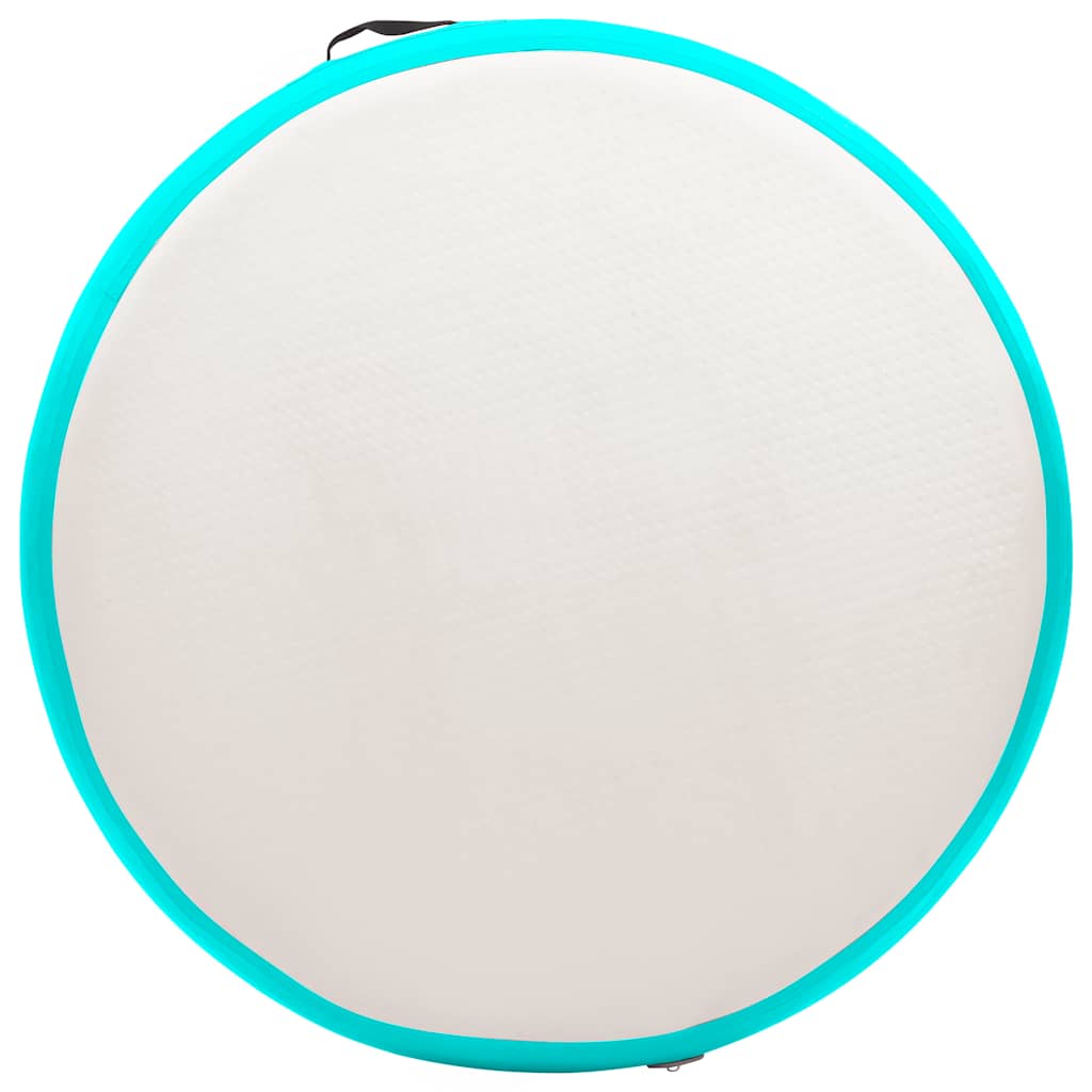 vidaXL Uppblåsbar gymnastikmatta med pump 100x100x10 cm PVC grön