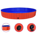 vidaXL Hopfällbar hundpool röd 300x40 cm PVC