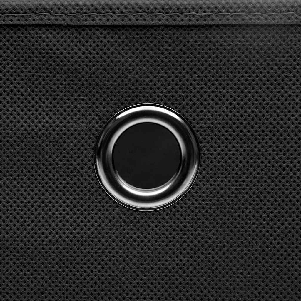 vidaXL Förvaringslådor med lock 4 st 28x28x28 cm svart