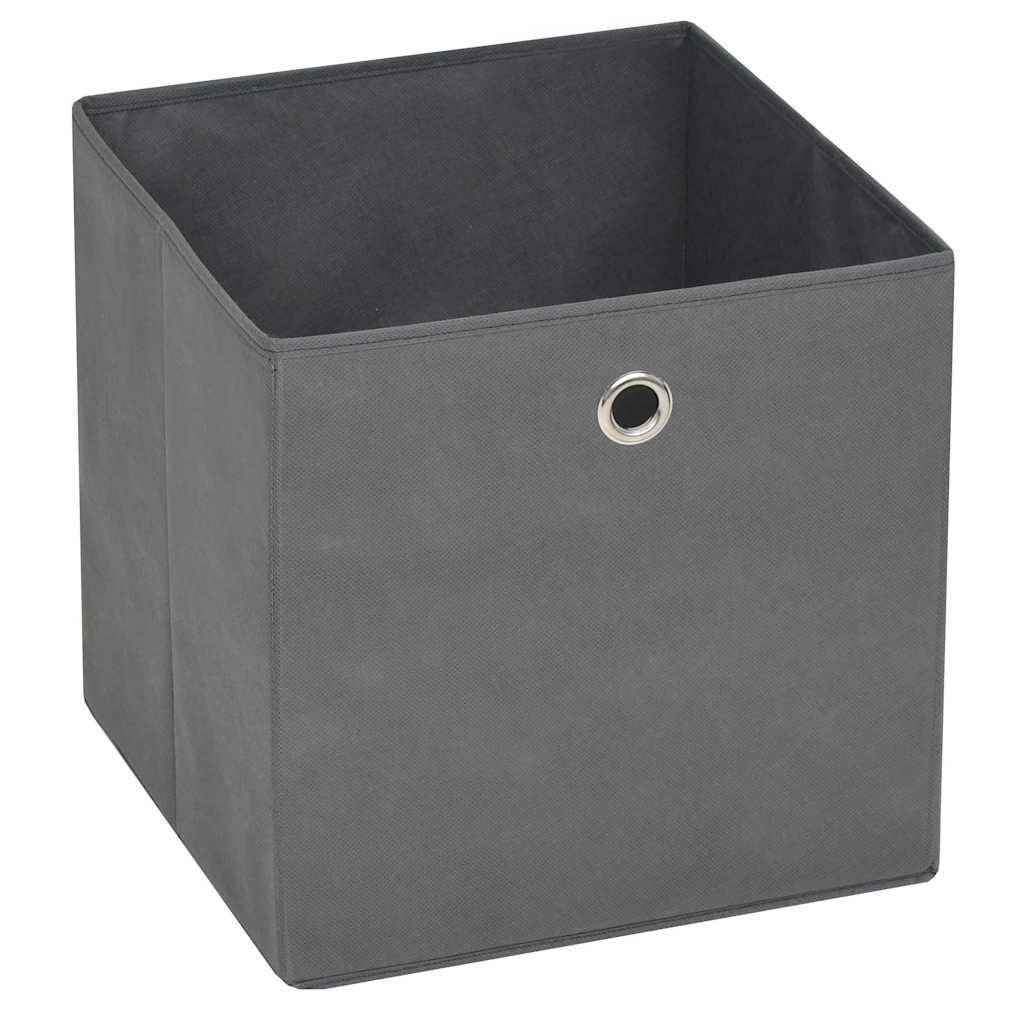 vidaXL Förvaringslådor 4 st non-woven tyg 28x28x28 cm grå