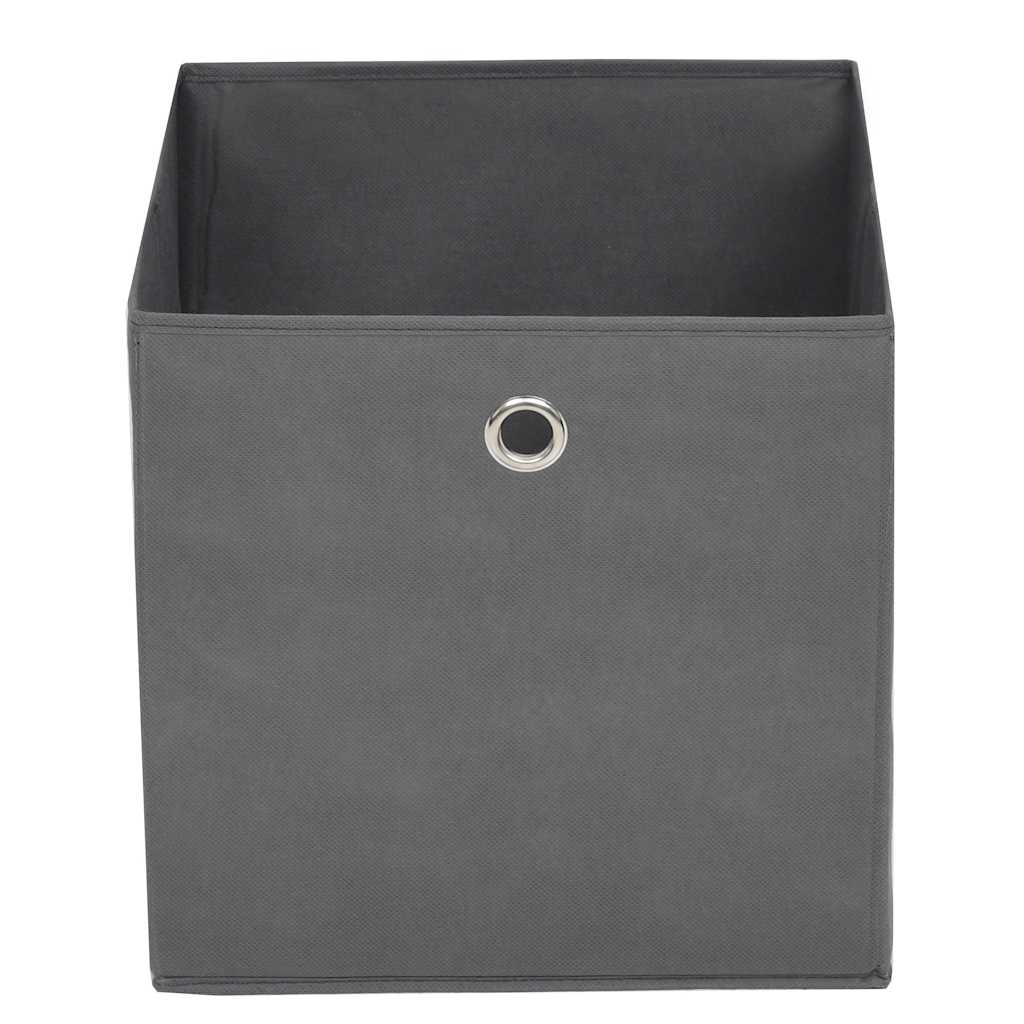 vidaXL Förvaringslådor 4 st non-woven tyg 28x28x28 cm grå