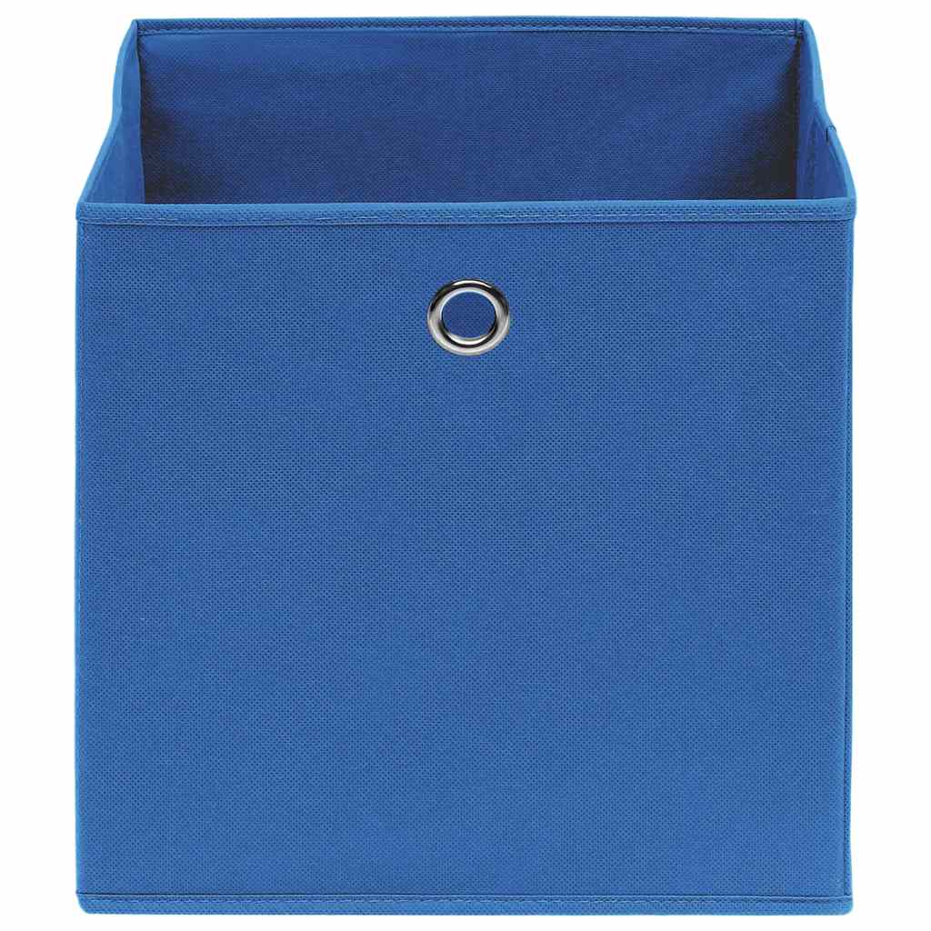vidaXL Förvaringslådor 4 st non-woven tyg 28x28x28 cm blå