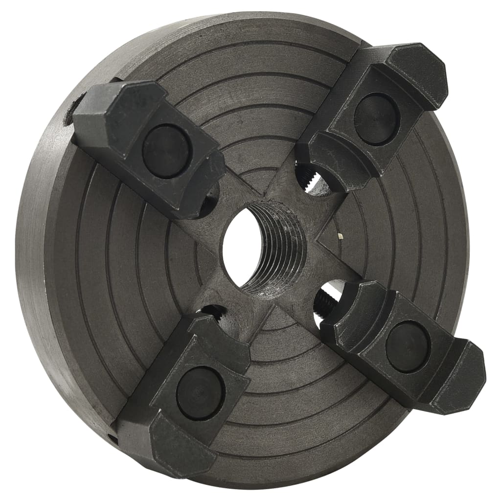 vidaXL 4-backs svarvchuck med M33-koppling stål svart 150x63 mm
