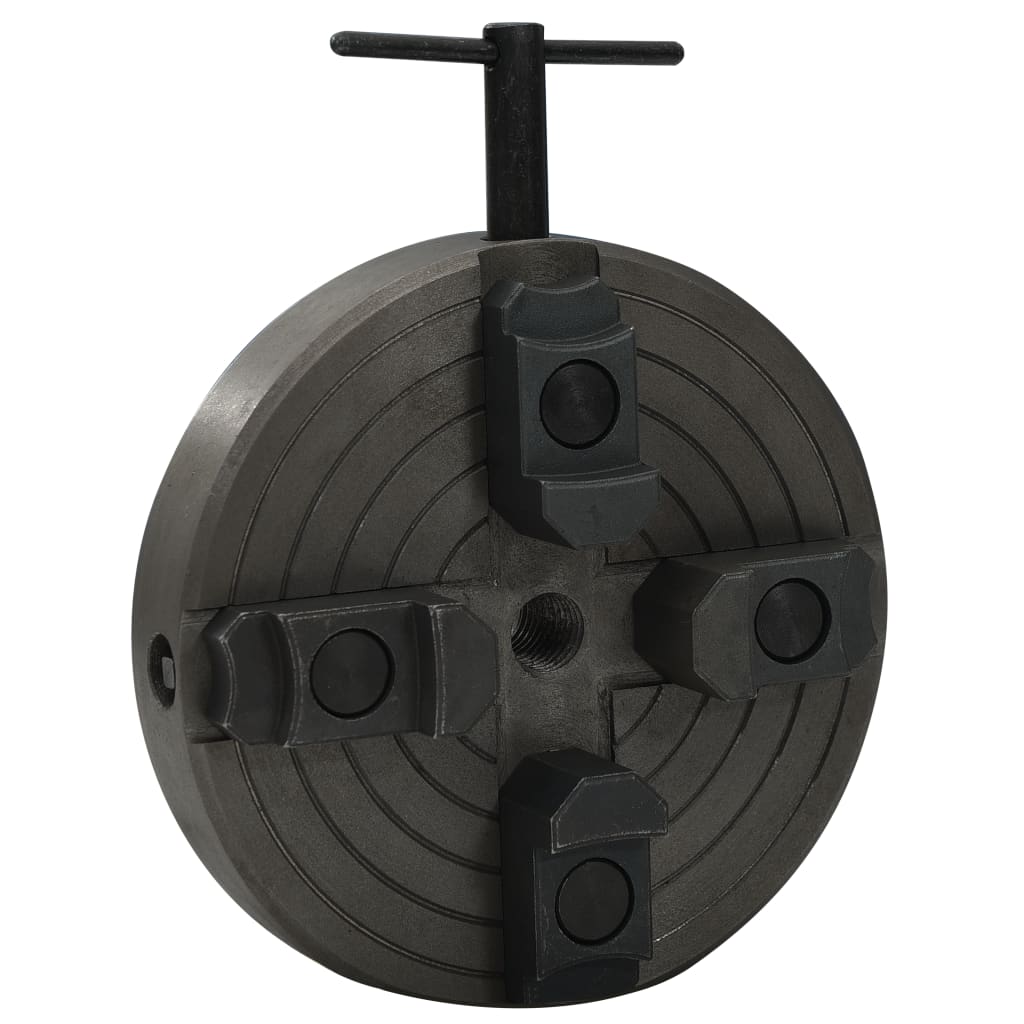 vidaXL 4-backs svarvchuck med M18-koppling stål svart 150x63 mm