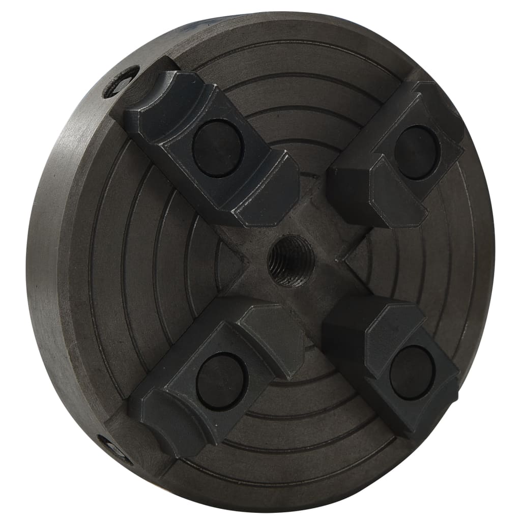 vidaXL 4-backs svarvchuck med M18-koppling stål svart 150x63 mm