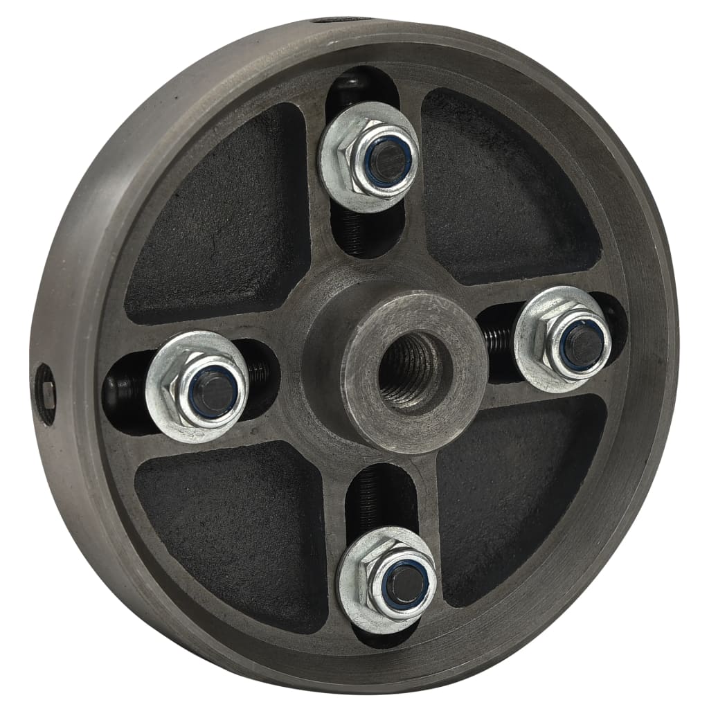 vidaXL 4-backs svarvchuck med M18-koppling stål svart 150x63 mm