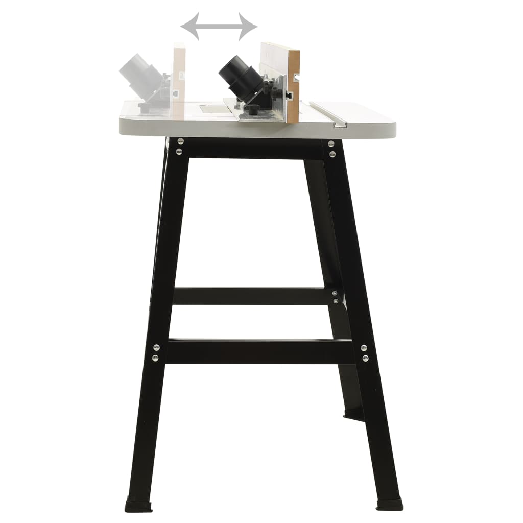 vidaXL Bord för handöverfräs stål och MDF 81x61x88 cm
