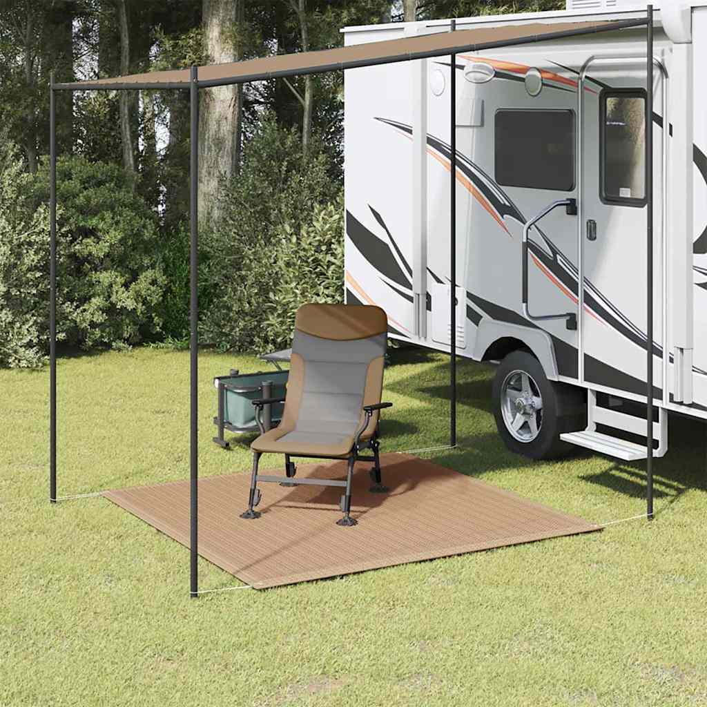 vidaXL Tältmatta 200x200 cm taupe