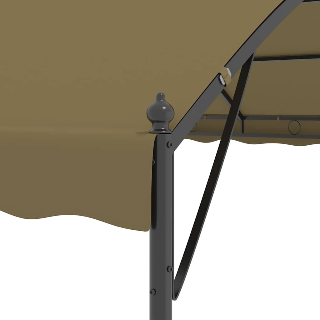 vidaXL Paviljong 4x3x2,6 m taupe 180 g/m²