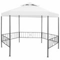 vidaXL Paviljong 323x275x265 cm vit 180 g/m²