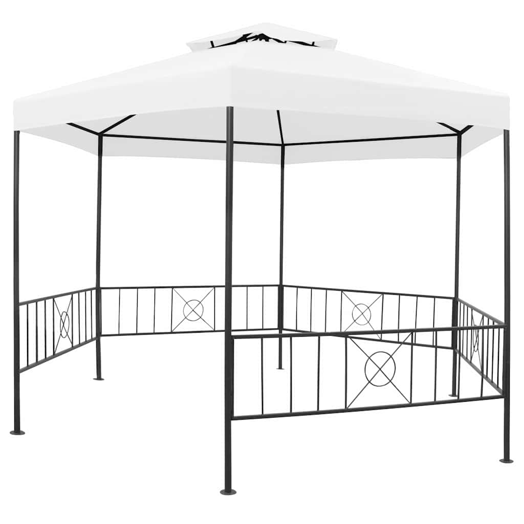 vidaXL Paviljong 323x275x265 cm vit 180 g/m²