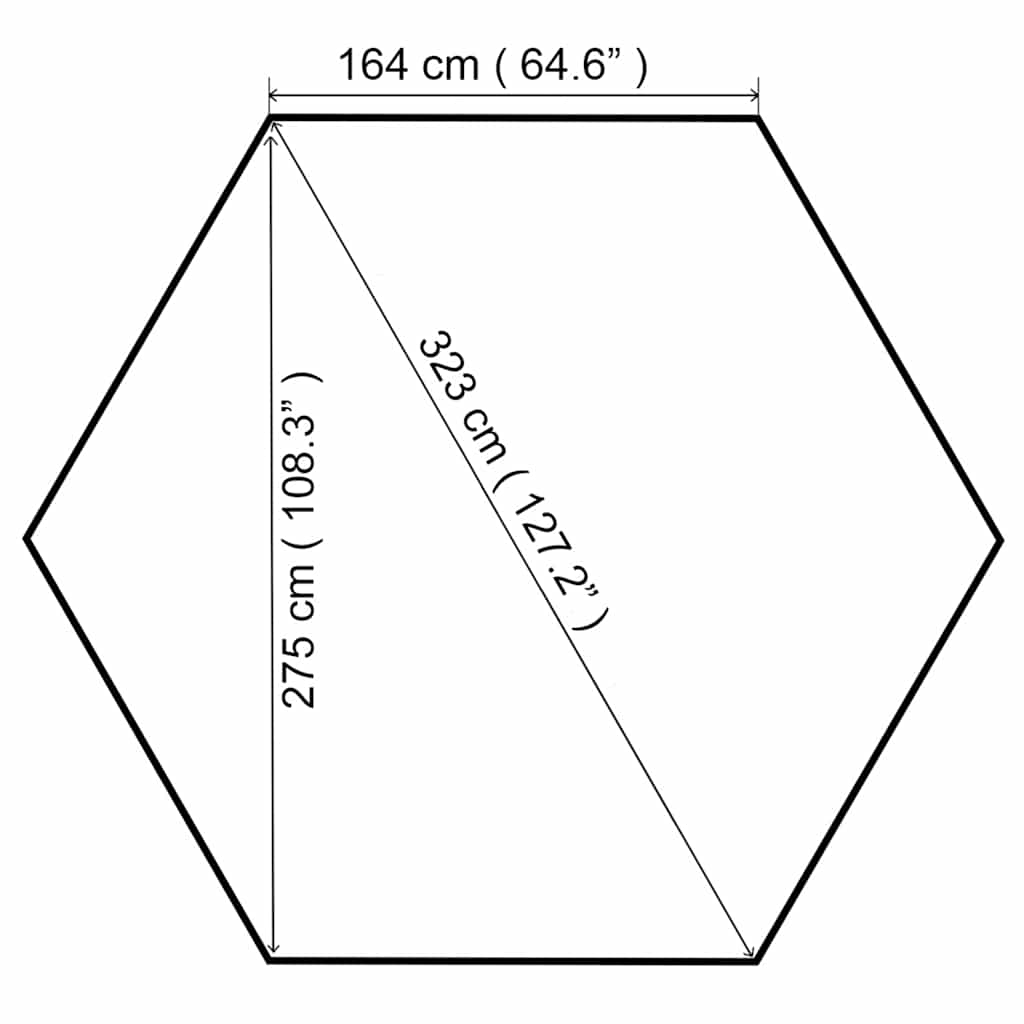 vidaXL Paviljong 323x275x265 cm vit 180 g/m²