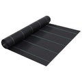 vidaXL Ogräsmatta svart 1x25 m PP