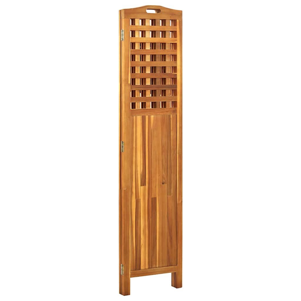 vidaXL Rumsavdelare 3 paneler 121x2x170 cm massivt akaciaträ