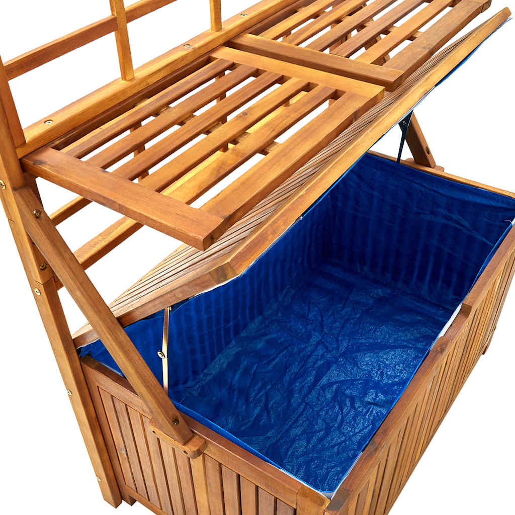 vidaXL Förvaringslåda med spaljé 99x55x160 cm massivt akaciaträ