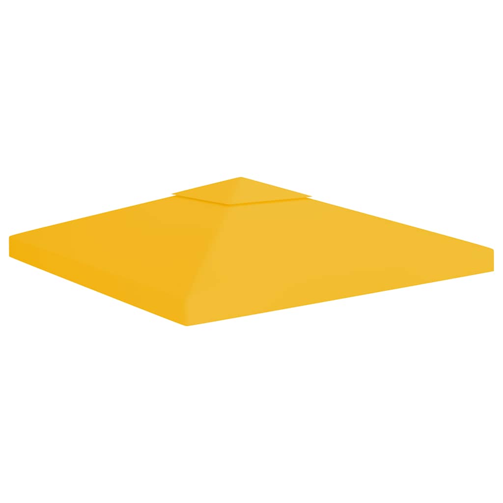 vidaXL Paviljongtak med ventilering 310 g/m² 3x3 m gul