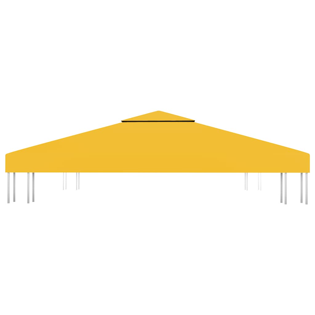 vidaXL Paviljongtak med ventilering 310 g/m² 3x3 m gul