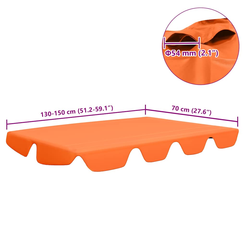 vidaXL Reservtak för hammock orange 150/130x105/70 cm
