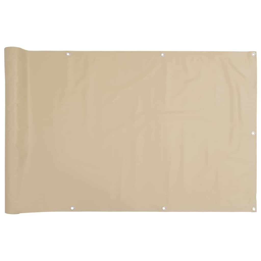 vidaXL Balkongskärm beige 75x300 cm oxfordtyg