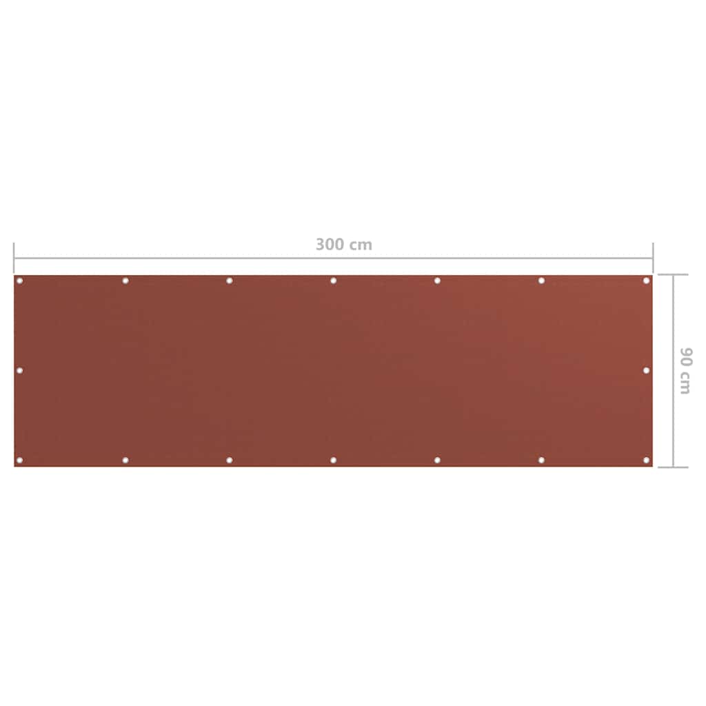 vidaXL Balkongskärm terrakotta 90x300 cm oxfordtyg